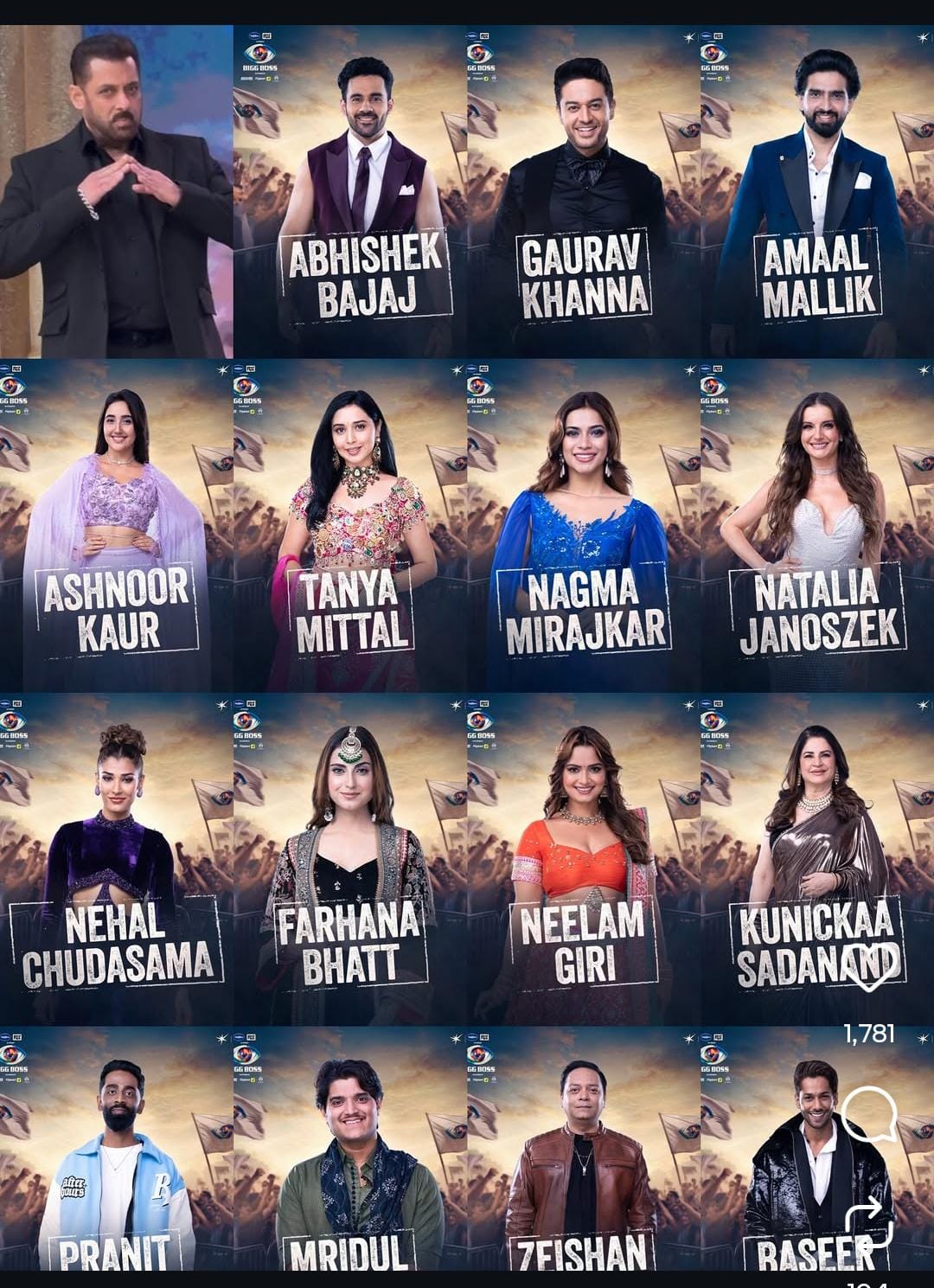 Bigg Boss 19 – Exciting Contestants, Shocking Secrets, Host, Timing & Full Details